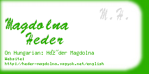 magdolna heder business card